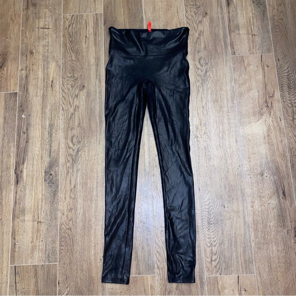 SPANX Faux Leather Leggings SZ S Small #19A - Picture 2 of 6